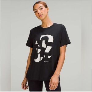 Lululemon All Yours Graphic Logo Oversized T Shirt Size 16 - 20